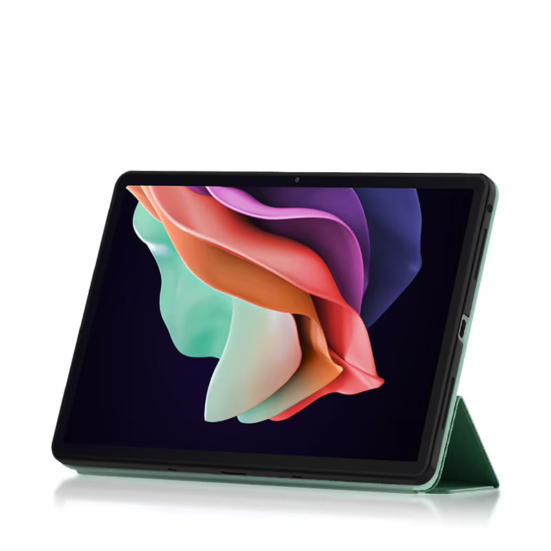 AJIUYU Schutzhülle für Lenovo Tab P11 2. Generation und Xiaoxin Pad Plus 11 Zoll 2023 (TB-350FU) aus PU-Leder mit weicher Rückseite und Ständer in Grün - Bild 2
