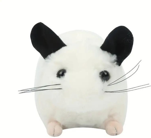 Chinchillas Maus Stofftier Spielzeug, weiß, ab 3 Jahre - Bild 1