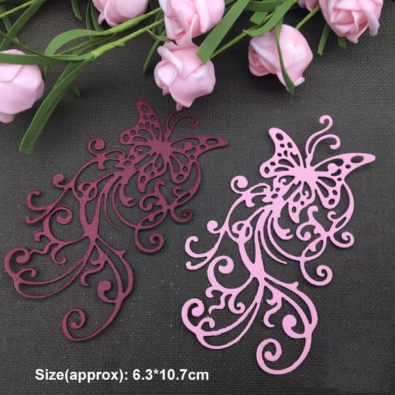 Metall Stanzformen mit Blumen- und Blättermotiven für Scrapbooking und Papierhandwerk - Bild 3