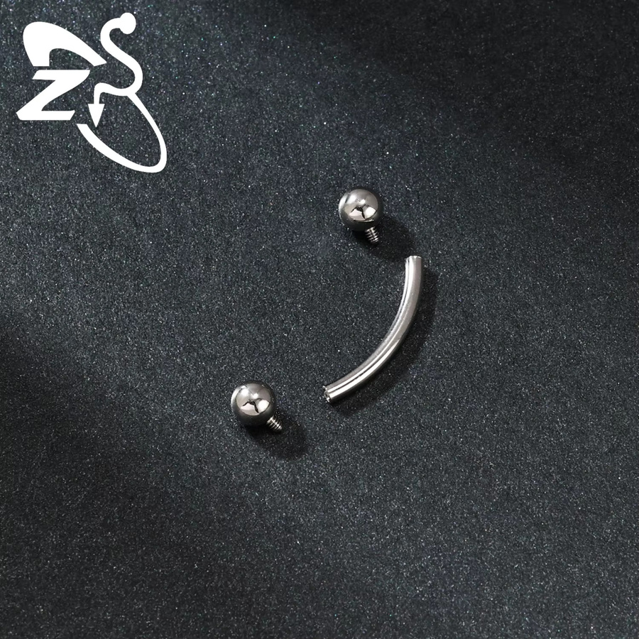ZS Bauchnabelring Edelstahl, Silber, Unisex - Bild 2