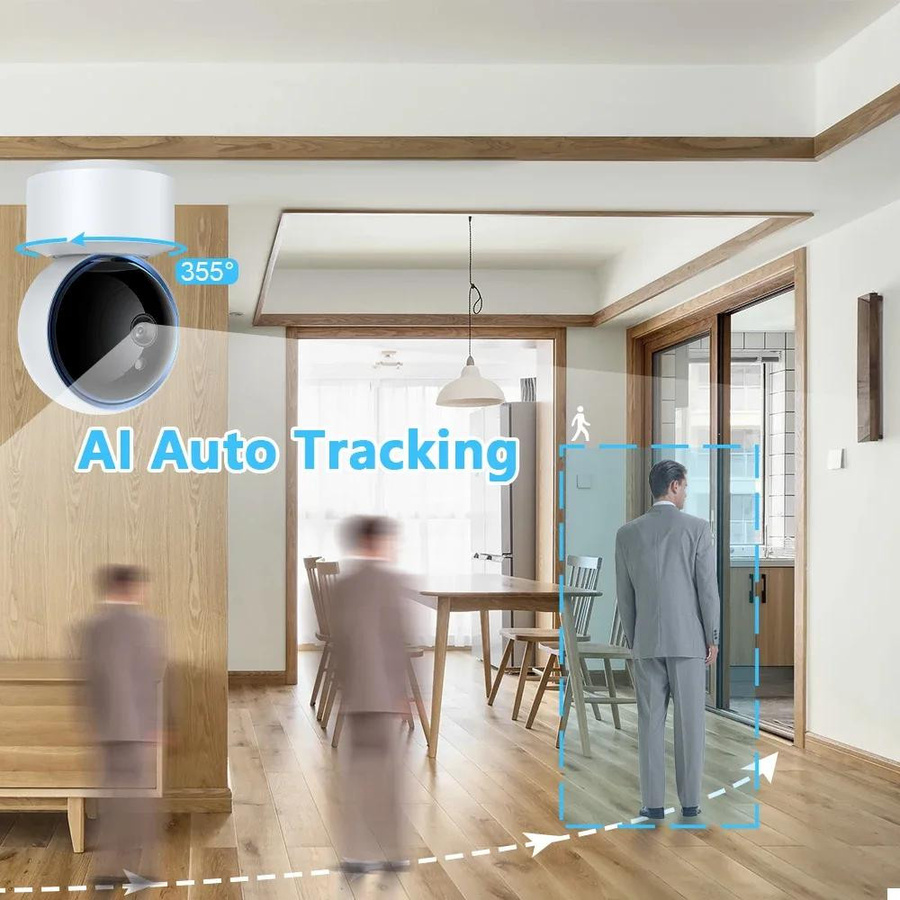 ZETI Indoor Sicherheitskamera mit 5MP PT und 3MP, Smart Life WiFi CCTV Videoüberwachung mit PIR-Bewegungserkennung und Personenerkennung, Tuya kompatibel, Babyphone ohne SD-Karte - Bild 2