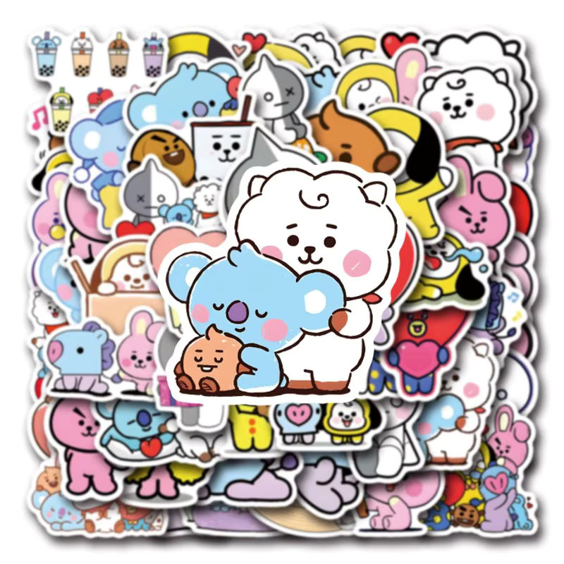 LINE FRIENDS BT21 Aufkleber, Bunt, 55-teiliges Set - Bild 2