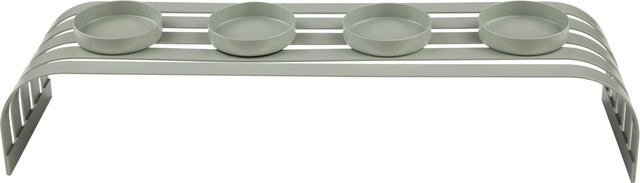 Visiona Kerzenhalter Delia aus Metall in Grün für Tealights, B/T/H: 15,0 x 55,5 x 4,0 cm - Bild 1