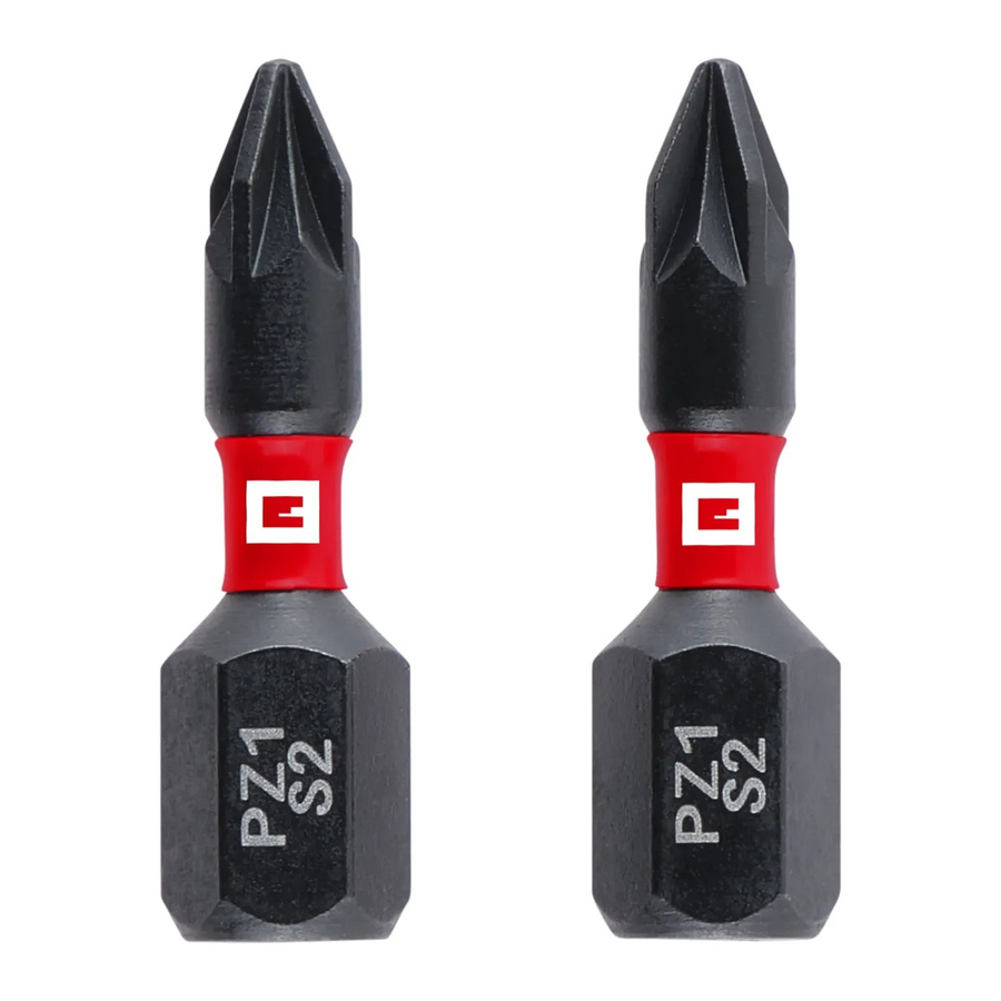 Einhell Impact Bit-Set 2-teilig PZ1, 25 mm, rot/schwarz - Bild 2