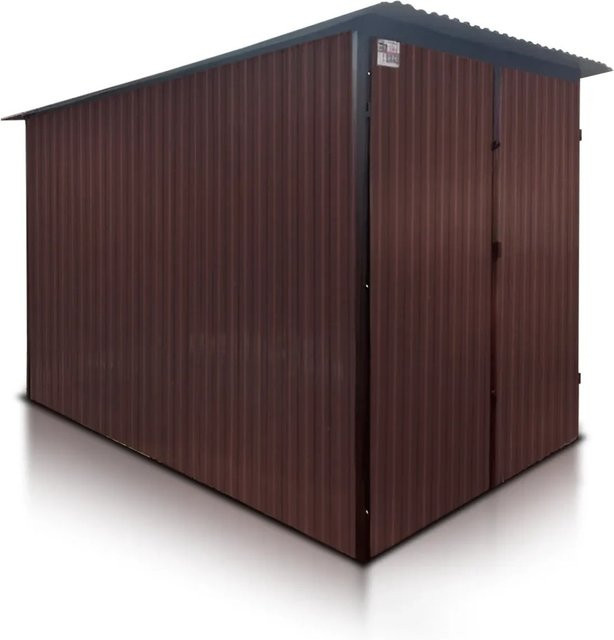 Liderstal Einzelgarage Basic aus Trapezprofilblech in Dunkelbraun, B: 300 cm, T: 200 cm, H: 213 cm - Bild 1