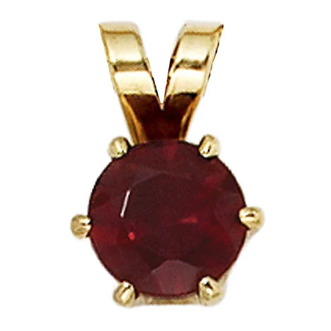 Colfem Anhänger 585 Gelbgold, Granat, Unisex - Bild 1