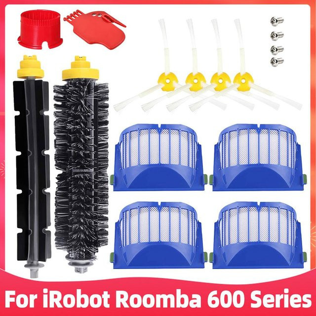 iRobot Roomba 600 Serie Hauptseitenbürste und Hepa-Filter Set, Multicolor - Bild 1