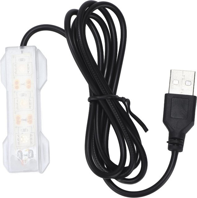 KaiSai LED Aquarium-Wachstumslampe mit USB-Aufladung und Clip-Halterung in Rot und Transparent - Bild 1