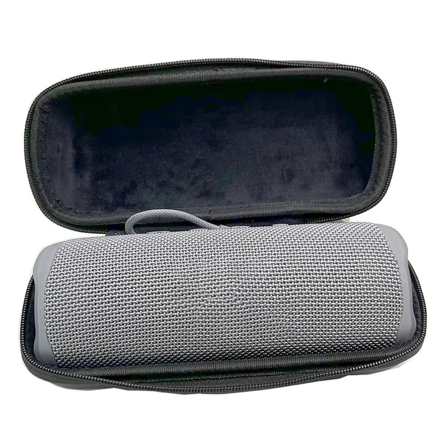 LAIMANEI Tragbare Bluetooth-Lautsprecher-Tasche für Flip6 aus TPU Nylon und EVA Hartschale mit Handschlaufe und Karabiner, Schwarz - Bild 3
