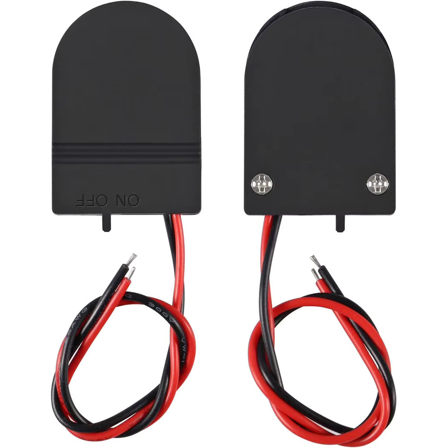 Knopfbatteriehalter für CR2032 3V Knopfzellen mit Schalter und Abdeckung, Schwarz - Bild 2
