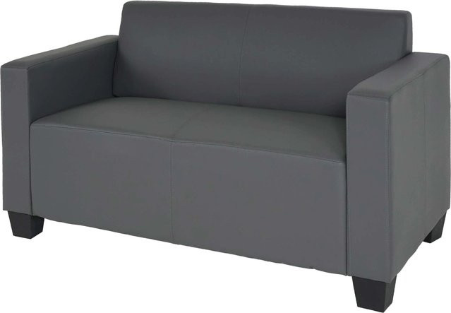 MCW Moncalieri 2er Loungesofa aus Kunstleder in Dunkelgrau - Bild 2