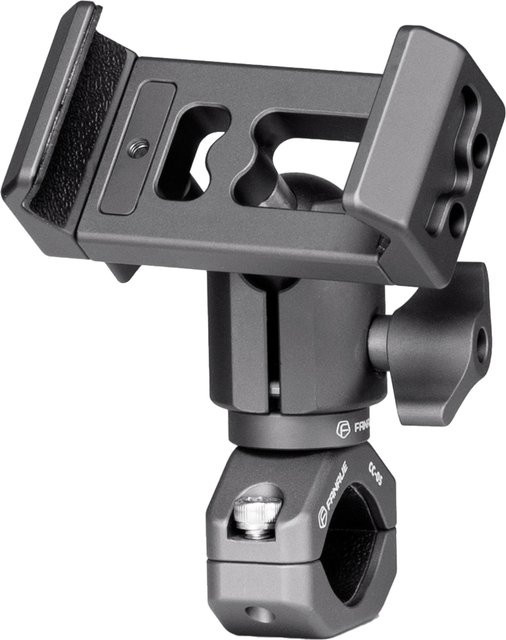 FANAUE Universal Fahrrad-Handyhalterung aus Aluminiumlegierung in Schwarz für Mobiltelefone von 72–100 mm, inklusive 360 Grad Sichtwinkel - Bild 1