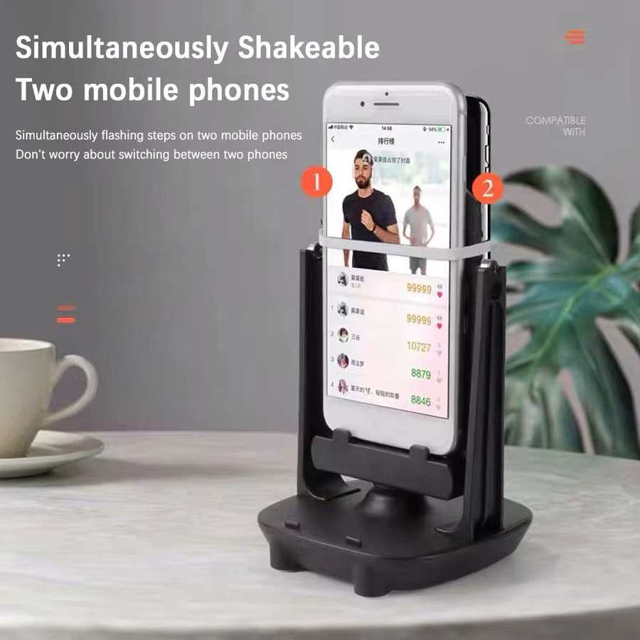Automatischer Handy Walking Swing Shaker Schrittzähler Halter für alle Smartphones in Pink oder Schwarz - Bild 1
