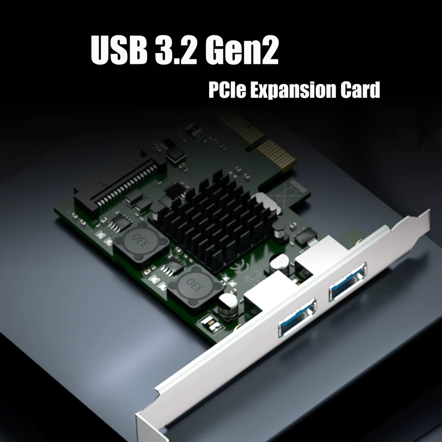 GLOTRENDS USB 3.1 Gen2 Typ-A auf PCIe x4 Erweiterungskarte mit 2 Ports und ASM 3142 Chip - Bild 5
