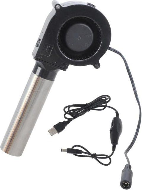 Xudikou Elektrischer Grillgebläseventilator mit variablen Geschwindigkeitsreglern für Barbecue und Camping, 5V - Bild 1