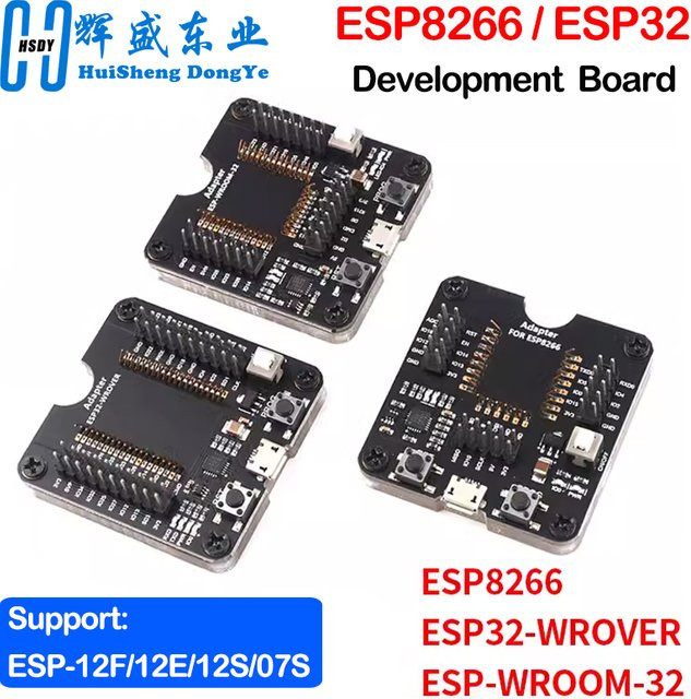 HUISHENGYUFA ESP32-WROVER ESP8266 ESP-WROOM-32 Entwicklungsboard Burning Fixture Downloader in Schwarz - Bild 1