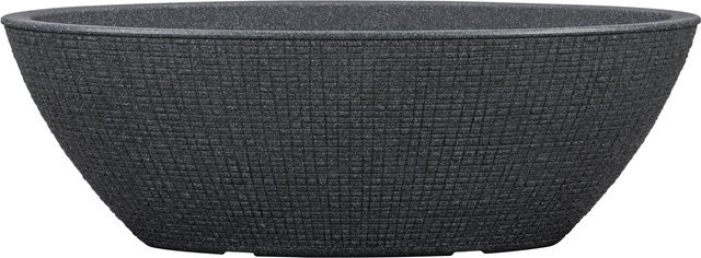 Scheurich Jardiniere Barceo Pflanzgefäß in Schwarz mit natürlichem Baumrinde-Design, Durchmesser: 58,6 cm, Höhe: 19,5 cm - Bild 1