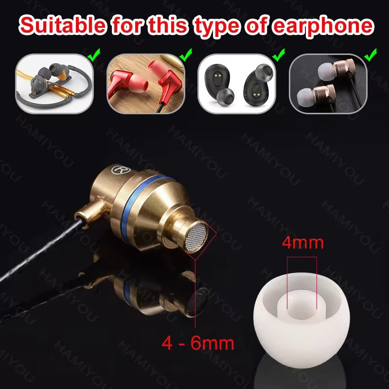 HUAK Ersatz-Ohrstöpsel aus Silikon für In-Ear-Kopfhörer, 8 Stück, Farbe: Lila, Größen: XS, S, M, L - Bild 3