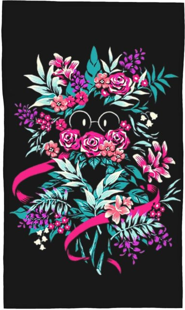 Ka Chen Muxi Gesichtstuch Deltarune Spamton Ralsei Floral Multicolor B: 30 cm, H: 60 cm - Bild 1
