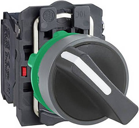Schneider Electric XB5AD25C0 Wahlschalter in Schwarz und Grau aus Kunststoff mit IP69K Schutzart - Bild 1