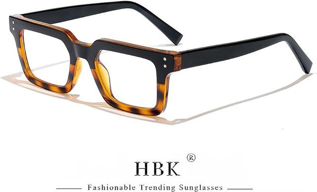 HBK Korrektionsbrille, quadratisch, TR90, Vollrand, Unisex, black - Bild 1