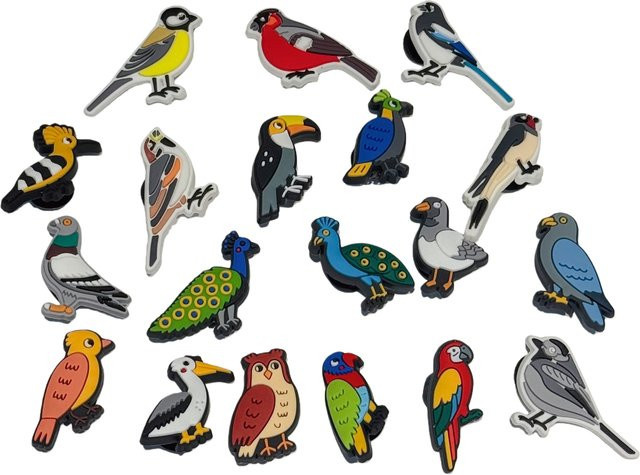 Happye&TiTi Charms, Vogel, Papagei, Pfau, Eule, PVC, Unisex - Bild 1