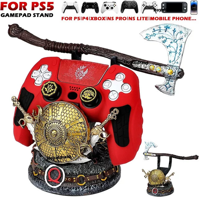 mbchips mc God of War Gaming-Controller-Halter Desktop-Dekorationsständer für PS5, PS4, Xbox und Nintendo Switch in Multicolour - Bild 1