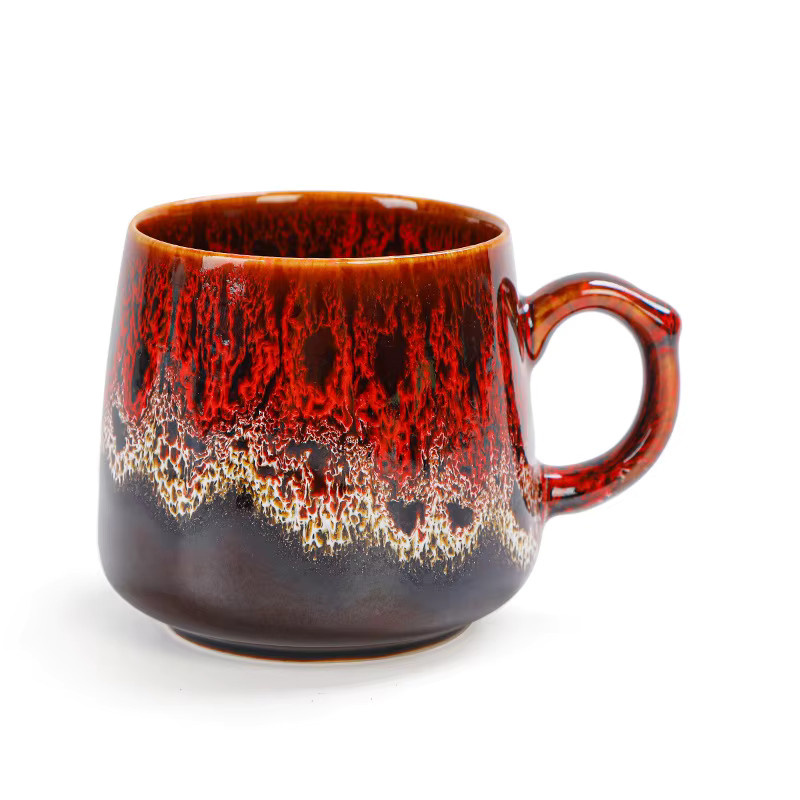 Handgemachter Keramik-Kaffeebecher in Multicolour mit großer Kapazität für Zuhause und Büro - Bild 4