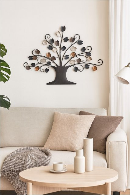 Wanddekoration Sonja von Möbel Direkt Online in Braun mit Baum-Motiv aus Metall - Bild 1