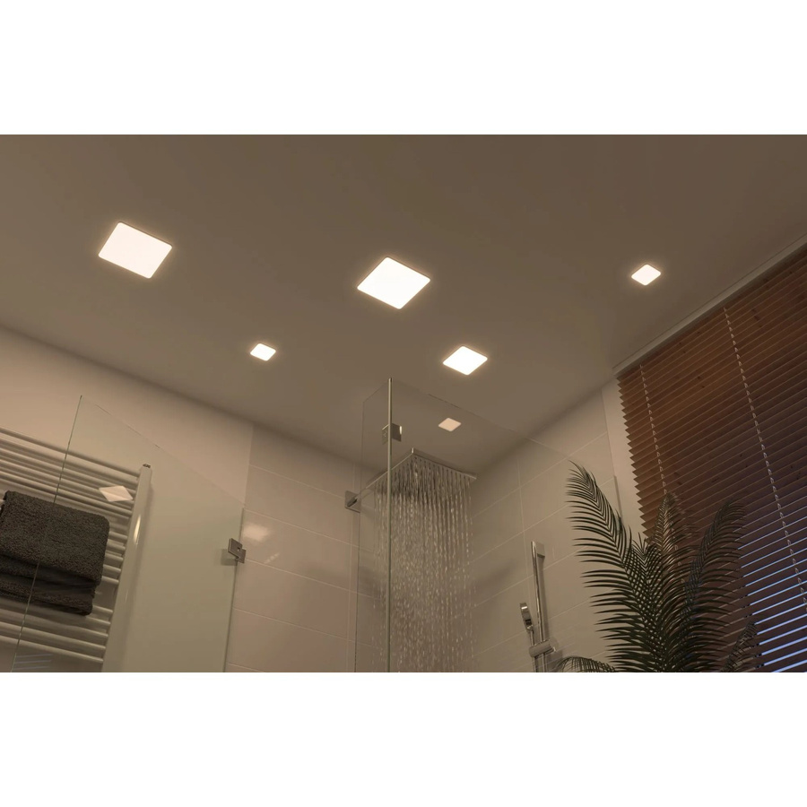 Paulmann Veluna VariFit LED-Einbaupanel, Farbe: Weiß, 4,5 W, 4.000 K, IP44, B/T/H: 7,5 x 7,5 x 1,0 cm - Bild 3