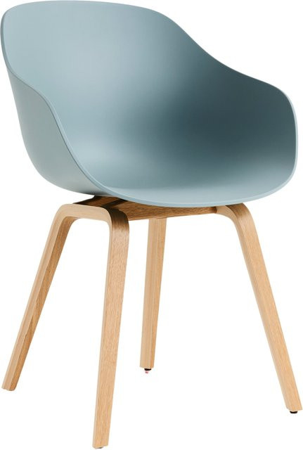 HAY About A Chair AAC 222 mit Armlehnen in Blau und Eiche matt - Bild 1