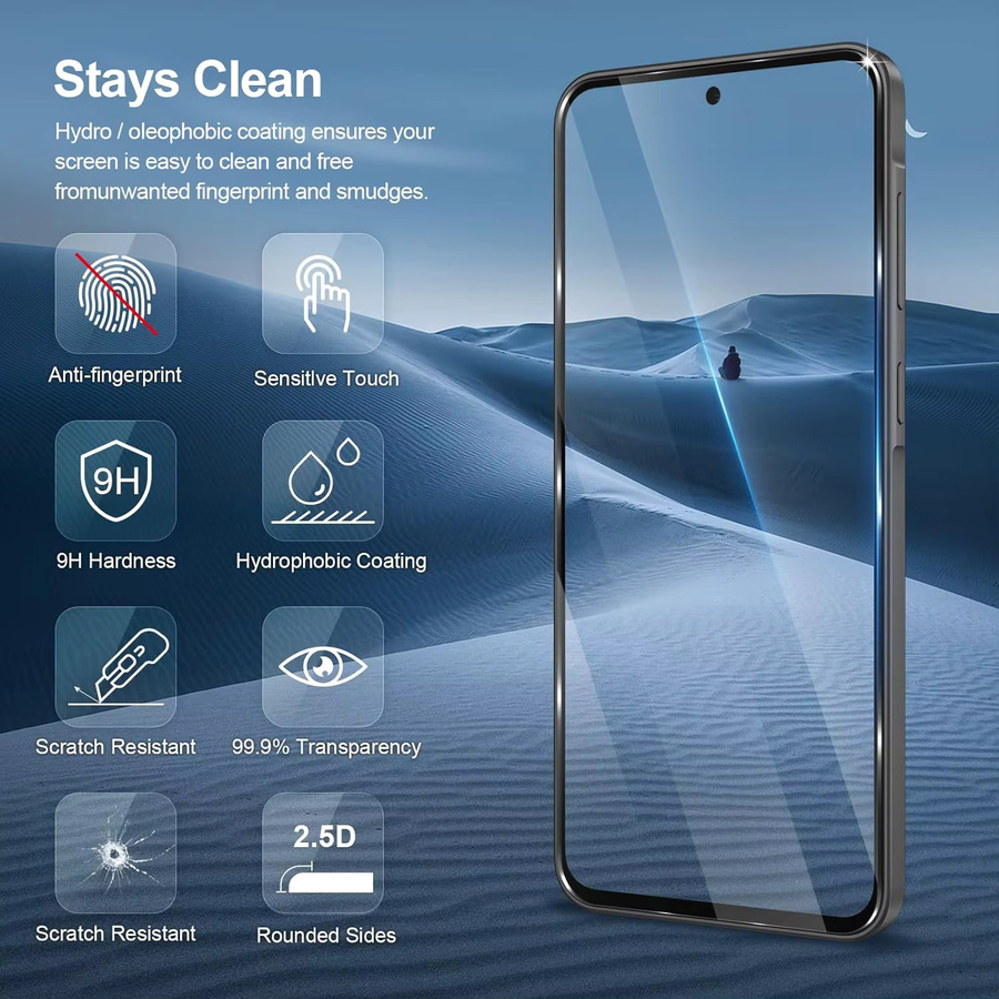 Samsung Galaxy S21 FE HD gehärtetes Schutzglas, transparent - Bild 2
