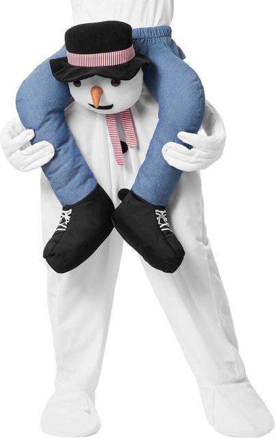 tectake Huckepack-Kostüm Schneemann, Plüsch / Textil - Bild 1