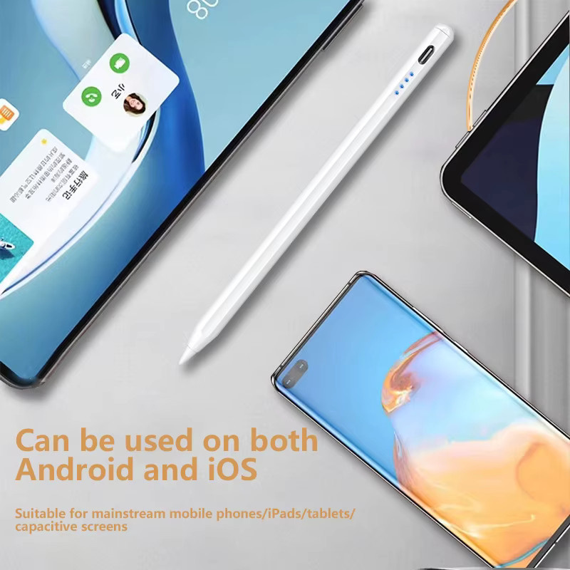 BMAD Universeller Stylus-Stift mit 1,5 mm feiner Spitze, wiederaufladbar und mit Handballenerkennung für iPad, Android und Tablets, in Rot oder Weiß - Bild 2