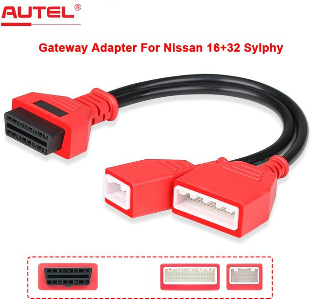 Autel 16+32 Gateway OBD-Adapter für Nissan Sylphy B18 Bypass Sgw in Rot, kompatibel mit Autel IM508 IM608 und Lonsdor K518SE - Bild 1