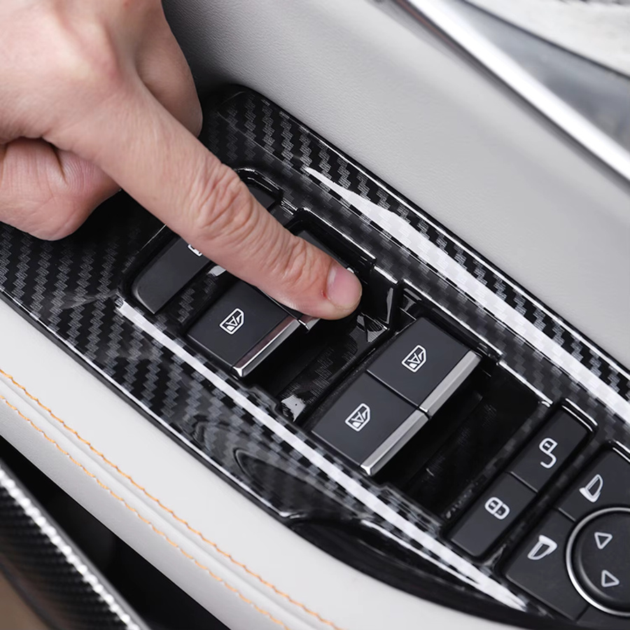 LHD Fensterheber Schalter Abdeckung für BYD Song Plus DM-i EV, Sealion 6 und Seal U Champion Edition (2021-2025) in Schwarz - Bild 4