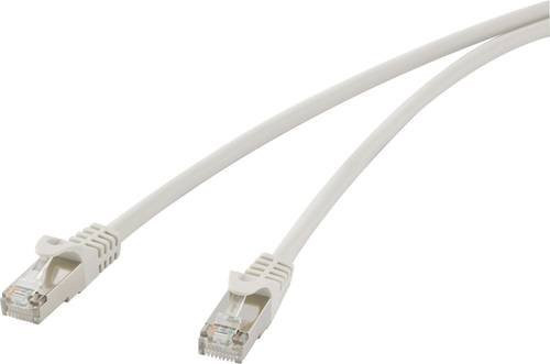 Renkforce RF-4724272 RJ45 Patchkabel CAT 5e F/UTP Ethernet LAN Kabel Grau, Länge: 0,5 m - Bild 1