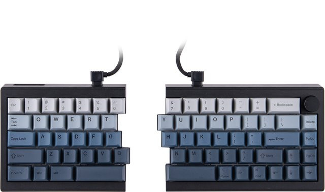 EPOMAKER Split65 Mechanische Tastatur mit 60 % Layout, Hot-Swap, RGB-Beleuchtung, Drahtlos via Bluetooth 5.0 oder 2,4 GHz und Wired, Farbe: Schwarz - Bild 1