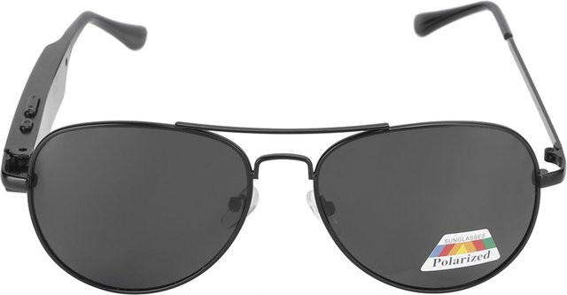 Smart Glasses Bluetooth 5.0 Audio Sonnenbrille in Schwarz mit Aviator-Stil und Metallgestell für Musik und Telefonate - Bild 1
