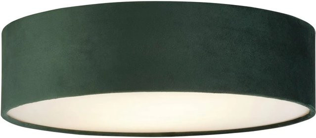 Licht-Erlebnisse Deckenleuchte Rund aus Samt in Grün, Durchmesser: 38 cm, 2x E27 - Bild 1