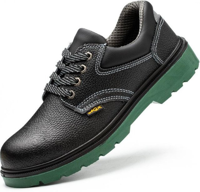 Avant-garde Arbeitsschutzschuhe für Herren aus Leder in Schwarz, stoßfest und durchtrittsicher mit Stahlkappe, Größe 44 - Bild 1