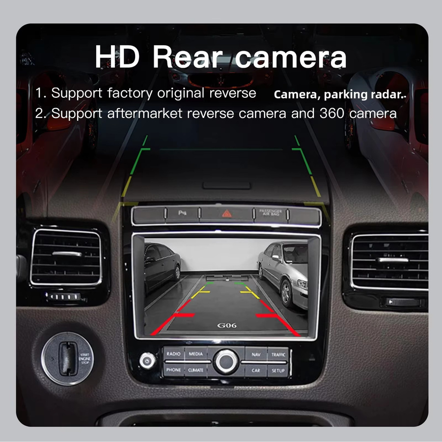 REEIIO Drahtloses CarPlay und Android Auto Modul für VW Volkswagen Touareg RNS850 (2010-2018) mit Mirror Link, AirPlay, Navigation und Bluetooth - Bild 5