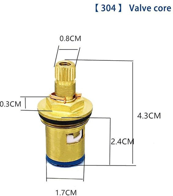 Universal Ersatz Tap Innenventil Shenchou aus Messing in Gold für Küche und Badezimmer A4 - Bild 1
