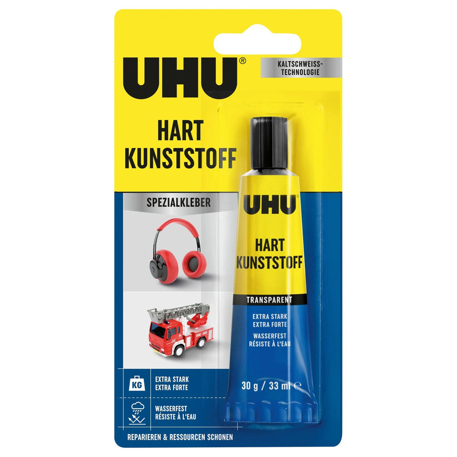 UHU HART Spezialkleber für Kunststoff und Stoff, transparent, 30 g - Bild 2