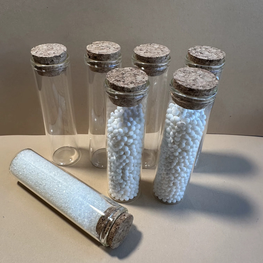 Transparente Glasflaschen mit Korken für DIY-Projekte und Geschenke, 20 ml, B/T/H: 1,7 x 2,2 x 8,0 cm - Bild 1