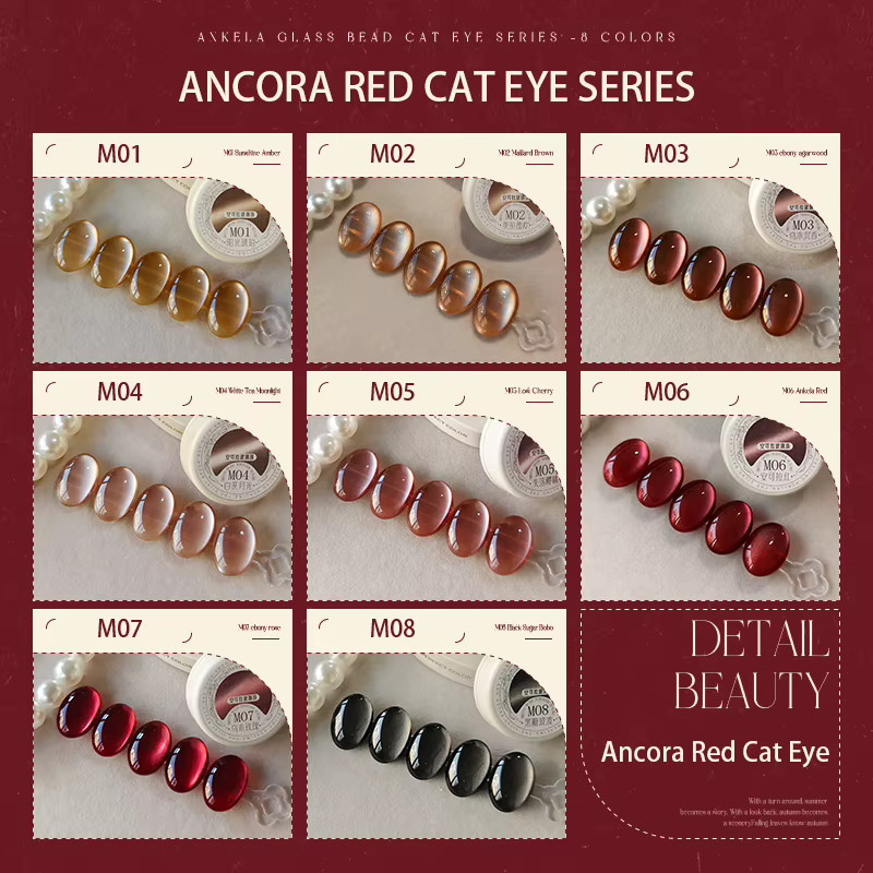 Perfect Color Ancora Red Cat Eye Gel-Nagellack, Schimmernd, 5 g - Bild 5