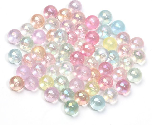 Laudsong Perlen, Acryl, transparent, rund, 8 mm, 50 Stück - Bild 1
