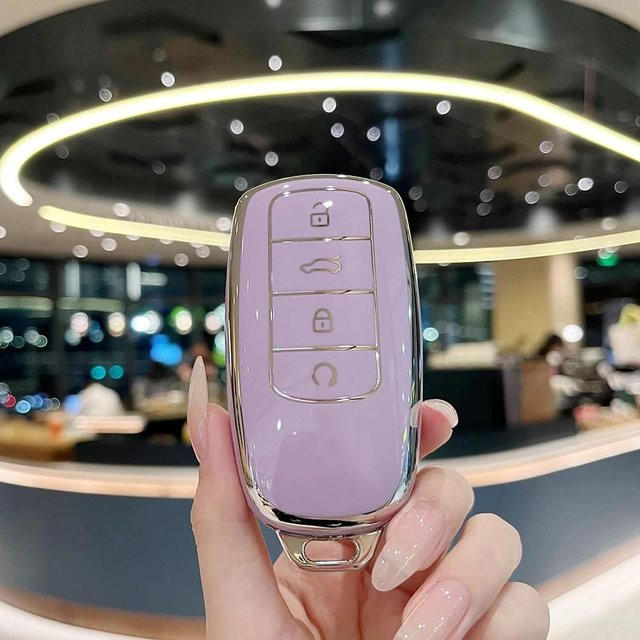 Schlüsselanhänger und Schlüsselabdeckung für Chery Omoda 5 C5 Tigo 7 8 Pro Max Tigo 7 8 Plus Arrizo 5 Plus Jaecoo in Grau - Bild 1