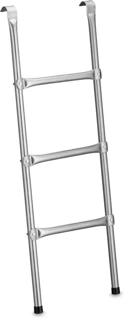Relaxdays Trampolin Leiter Stahl Silber mit 3 Sprossen - Bild 1