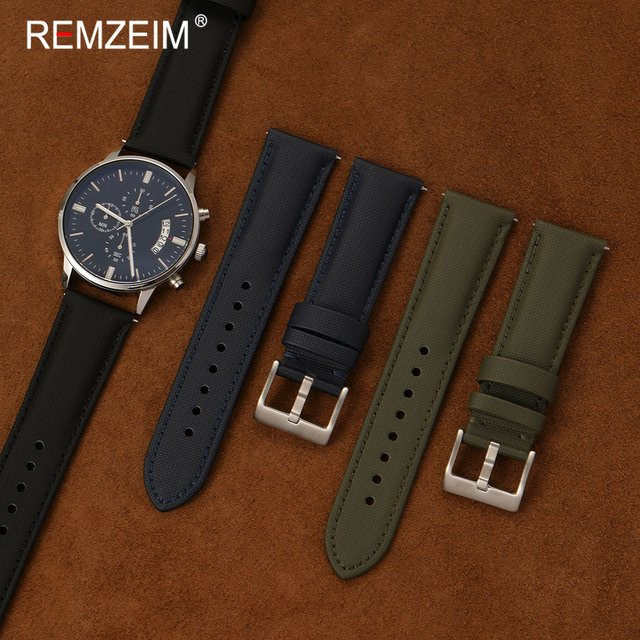 REMZEIM Uhrenarmband Nylon-Silikon, Herren, 20mm, 22mm - Bild 1